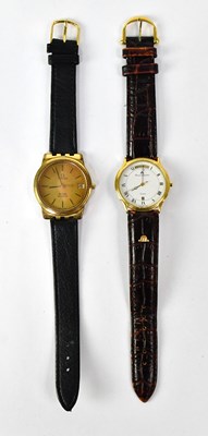 Lot 1169 - OMEGA; a De Ville Quartz wristwatch, the...