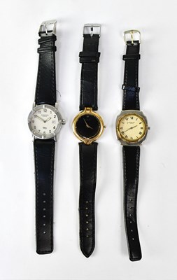 Lot 1171 - RAYMOND WEIL; three wristwatches, comprising a...