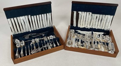 Lot 1004 - ONEIDA; two combined canteens of plated ware...