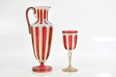 Lot 799 - A 19th century Bohemian flashed/overlaid glass...