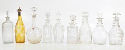 Lot 806 - A collection of Georgian and later decanters...