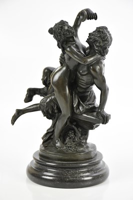 Lot 1549 - A reproduction bronze figure group...