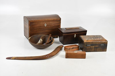 Lot 1391 - A 19th century inlaid mahogany rectangular...
