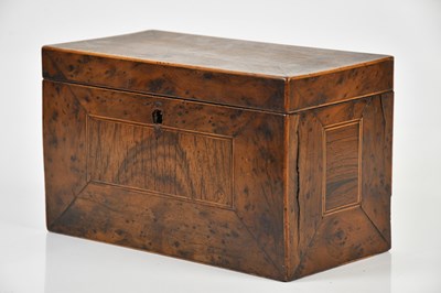 Lot 1354 - A 19th century yew wood and satinwood...