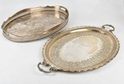 Lot 1521 - A Victorian silver plated twin handled...