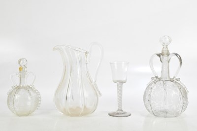 Lot 797 - Two Georgian Dutch style twin handled flasks...