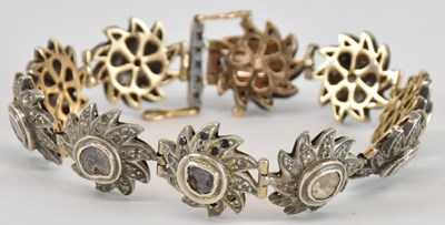 Lot 1506 - A Middle Eastern diamond line bracelet...