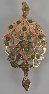 Lot 1269 - A Middle Eastern gold coloured metal hand...