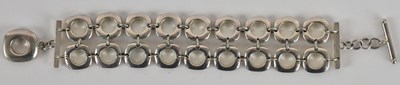 Lot 1316 - TIFFANY & CO; a silver contemporary bracelet...