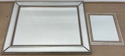 Lot 584 - Two decorative mirrors, larger 102 x 126cm,...