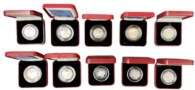 Lot 1410 - POBJOY MINT; ten cased Christmas sterling...