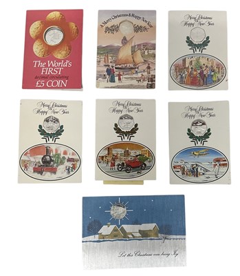 Lot 1434 - POBJOY MINT; six Christmas cards featuring...