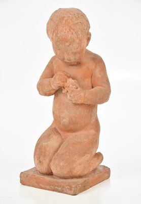 Lot 65 - HERMON CAWTHRA; a maquette of a kneeling child,...