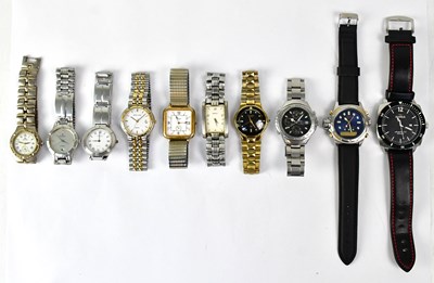 Lot 1177 - Ten various wristwatches, comprising Miyoko,...