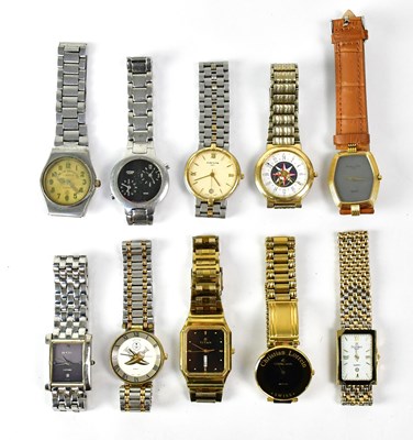 Lot 1178 - Ten various wristwatches, comprising Christian...