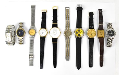 Lot 1179 - Ten various wristwatches, comprising Alfex,...