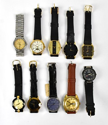 Lot 1181 - Ten wristwatches, comprising Luistar, West End...