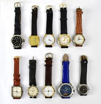 Lot 1182 - Ten wristwatches, comprising Shanon, Alkarawan,...