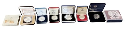 Lot 1436 - ROYAL MINT; five royal commemorative silver...