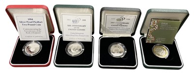 Lot 1461 - ROYAL MINT; four silver two pound coins...