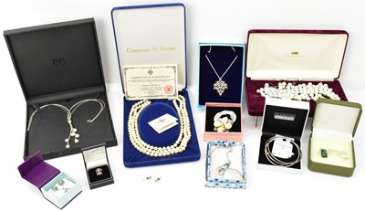 Lot 1355 - Ten cases of costume jewellery including...