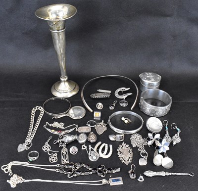 Lot 834 - Various hallmarked silver items to include...