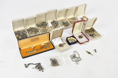Lot 531 - A collection of eight hallmarked silver fobs,...
