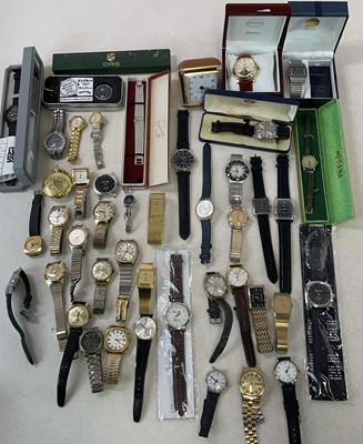 Lot 1341 - A large collection of vintage wristwatches,...