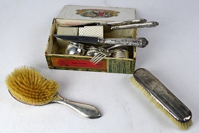 Lot 832 - A small collection of silver items to include...