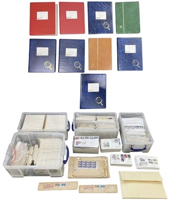 Lot 553 - Seven loose leaf albums and two stockbooks,...