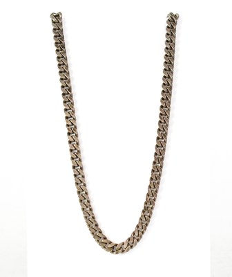 Lot 1084 - A substantial 925 silver curb chain necklace,...