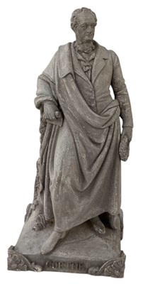 Lot 598 - A stone white metal overlaid figure of...