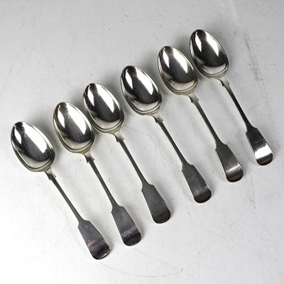 Lot 876 - A set of six Edward VII hallmarked silver...