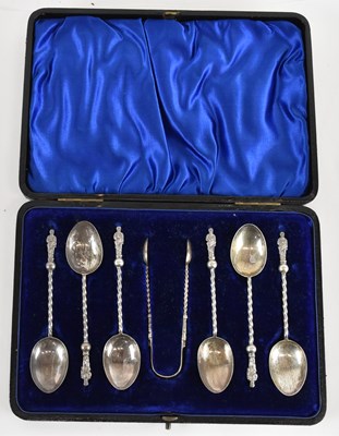 Lot 1075 - A cased set of six Edward VII hallmarked...