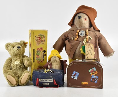 Lot 874 - A vintage Paddington Bear with yellow Dunlop...