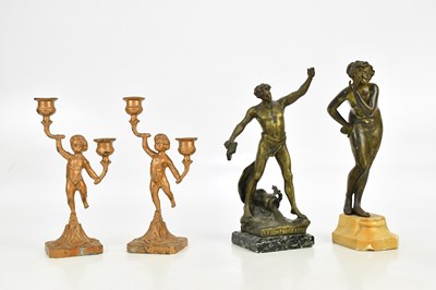 Lot 2386 - A reproduction bronze figure 'Triomphe Genie'...