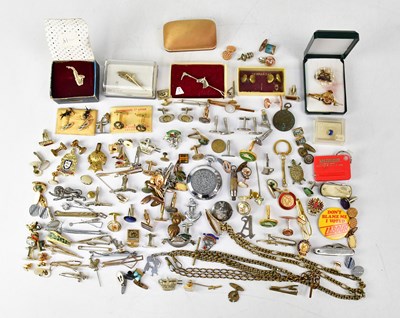 Lot 1100 - A large quantity of vintage cufflinks, also...