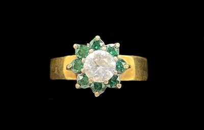 Lot 1173 - A 22ct yellow gold wedding band, later set as...