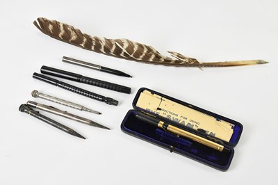 Lot 1462 - SWAN, M T & CO; a vintage pen with yellow...