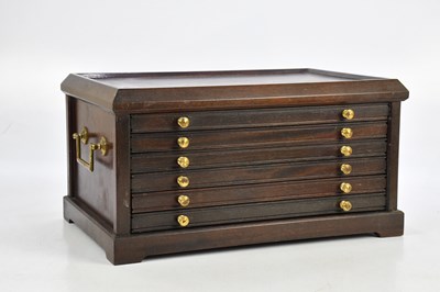 Lot 2337 - A modern hardwood coin chest of six drawers,...
