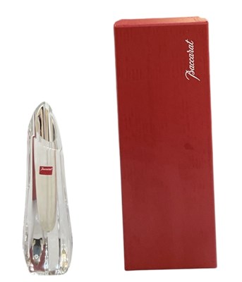 Lot 576 - BACCARAT; a cased crystal art glass vase,...
