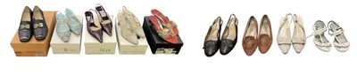 Lot 448 - SALVATORE FERRAGAMO; a boxed pair of lady's...