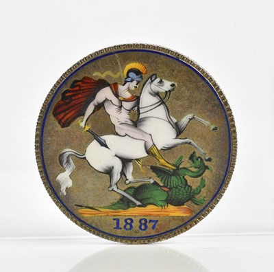 Lot 1412 - A Victorian silver crown jubilee head, with...