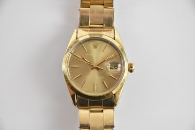 Lot 553 - ROLEX; a gentleman's 1980s gold plated Oyster...