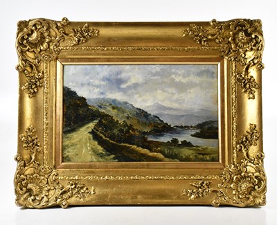 Lot 469 - W B POWELL; a 19th century oil on board, river...