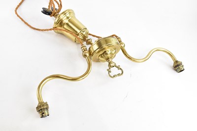 Lot 2430 - A Christopher Wray rise and fall two branch lamp.