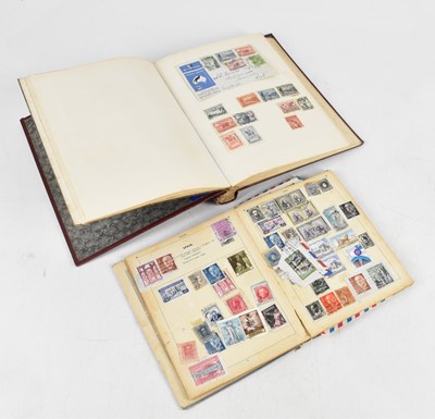 Lot 337 - WORLD STAMPS; two albums, largely junior...