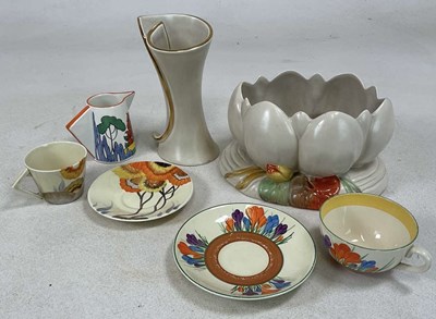 Lot 229 - CLARICE CLIFF; a small group of ceramics...