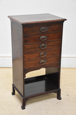 Lot 1296 - An early 20th century five drawer music...