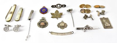 Lot 1120 - A group of hallmarked silver items, including...